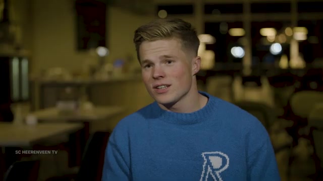 Levi Smans tijdens een eerder interview bij sc Heerenveen
